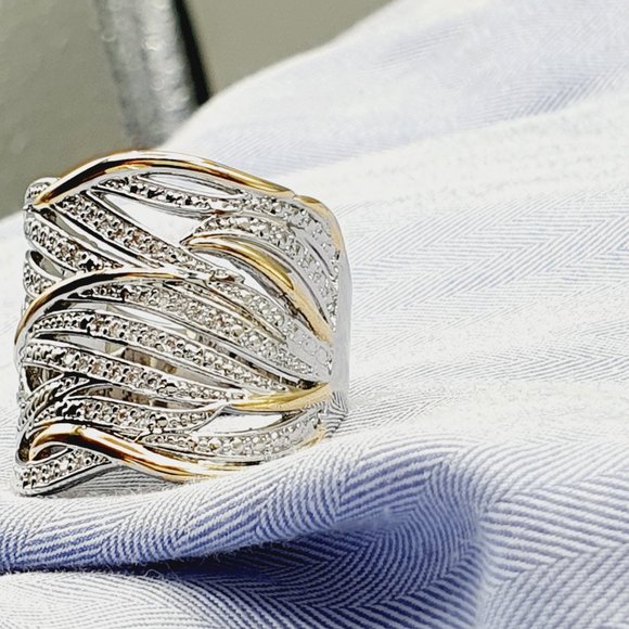 🔥 Fashion Trendy Wave Stackable Rings for Women, EVGG1375 - Picture 6 of 15